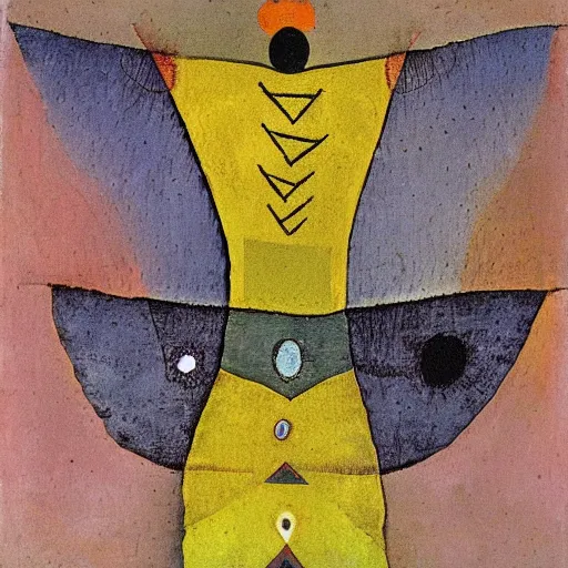 Prompt: a painting of a moth by paul klee, intricate detail