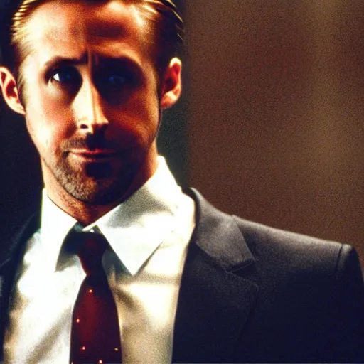 Image similar to Ryan Gosling from Drive, in American Psycho (1999)