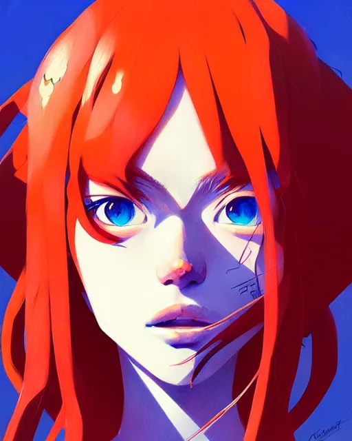 Image similar to a ultradetailed portrait painting of a asuka langley, by conrad roset, greg rutkowski and makoto shinkai trending on artstation