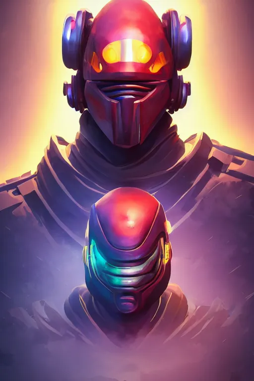 Image similar to epic mask helmet robot ninja portrait stylized as fornite style game design fanart by concept artist gervasio canda, behance hd by jesper ejsing, by rhads, makoto shinkai and lois van baarle, ilya kuvshinov, rossdraws global illumination radiating a glowing aura global illumination ray tracing hdr render in unreal engine 5