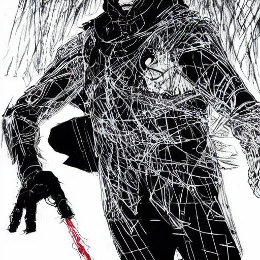 Image similar to Joe Biden looking sinister, by Tsutomu Nihei, highly detailed