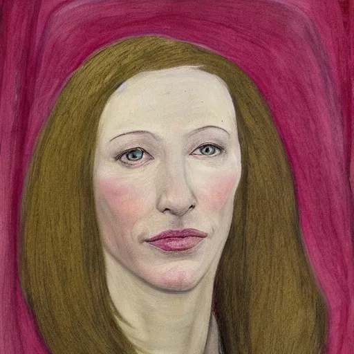 Image similar to portrait of cate blanchett by hilma af klint, highly detailed