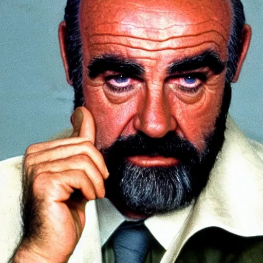 Image similar to sean connery as ruhollah khomeini