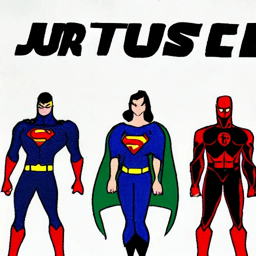Prompt: bad fanart of the justice league, poorly drawn, amateur, highly detailed, high quality, high resolution
