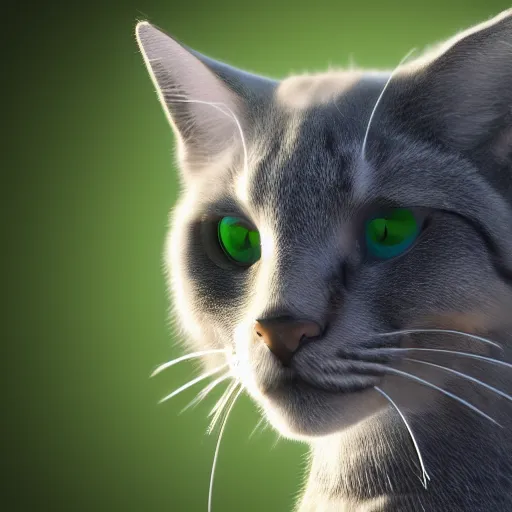 Prompt: Trail cam footage of a cat with a big human nose, highly detailed, trending on artstation, Unreal Engine 4K