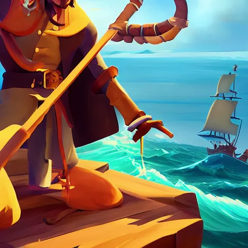 Image similar to painting jack the pirate on sea of thieves game avatar hero smooth face median photoshop filter cutout vector behance hd by jesper ejsing, by rhads, makoto shinkai and lois van baarle, ilya kuvshinov, rossdraws, illustration, art by ilya kuvshinov and gustav klimt