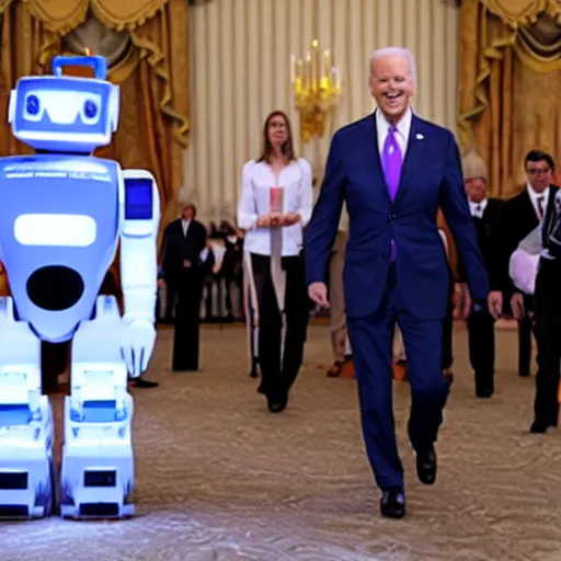 Image similar to joe biden robot, as a robot, robot