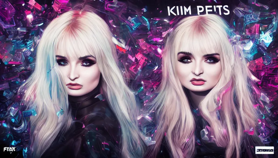 Image similar to Kim Petras in paris album cover, hyperdetailed, artstation, cgsociety, deviantart 8k