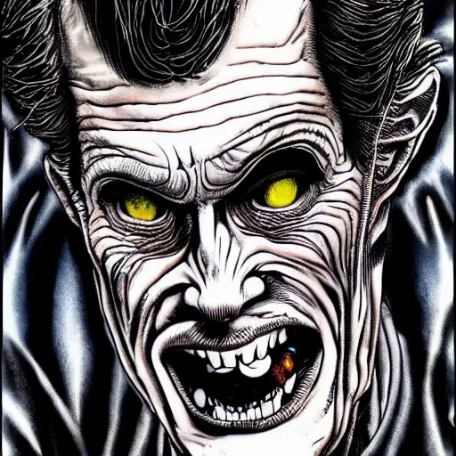 Image similar to horror portrait of willem dafoe by junji ito, hyper detailed, 4 k, extreme horror