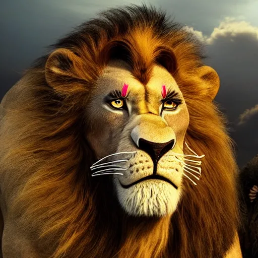 Image similar to Nicolas cage in lion king live action