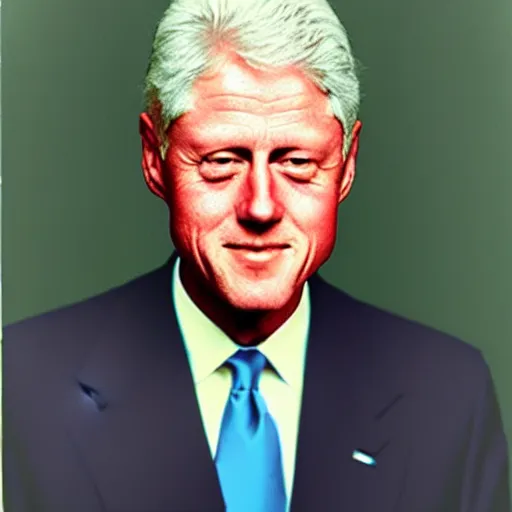 Prompt: autochrome yearbook photo of Bill Clinton