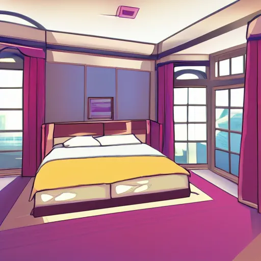 Prompt: bedroom, anime style