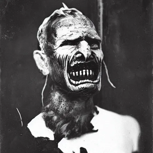 Image similar to scariest man you ’ ve ever seen black and white photo vintage