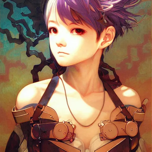 Image similar to prompt : ragnarok online portrait soft light painted by james jean and katsuhiro otomo and erik jones, inspired by akira anime, smooth face feature, intricate oil painting, high detail illustration, sharp high detail, manga and anime 1 9 9 9