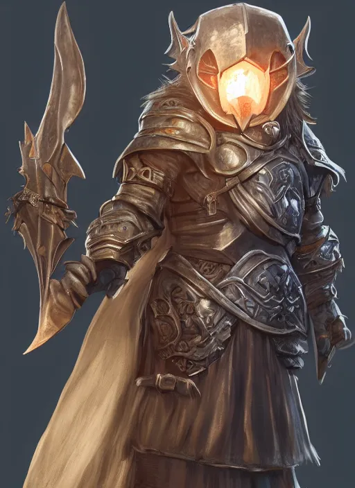 Image similar to ultra detailed fantasy cleric, dnd character portrait, full body, dnd, rpg, lotr game design fanart by concept art, behance hd, artstation, deviantart, global illumination radiating a glowing aura global illumination ray tracing hdr render in unreal engine 5