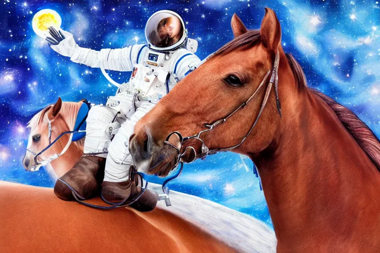 Image similar to horse lying on astronaut, arstation