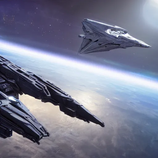 Image similar to star citizen, banu ship, concept art 4 k