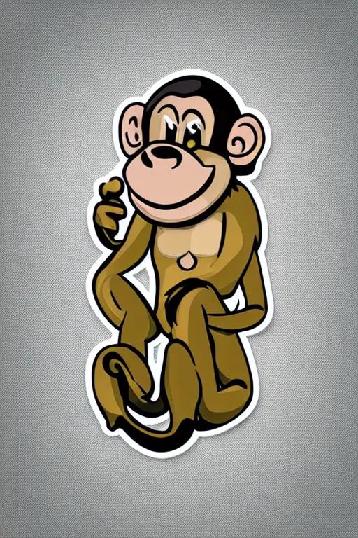 Image similar to Weed smoking monkey, sticker, andromorphic, colorful, illustration, highly detailed, simple, smooth and clean vector curves, no jagged lines, vector art, smooth