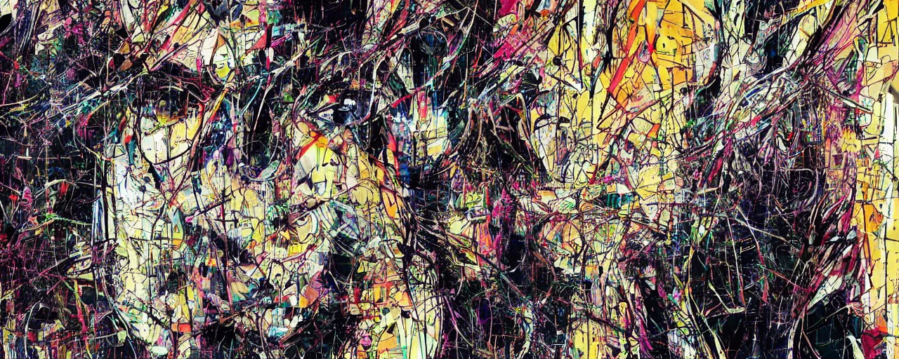 Prompt: latent space. a massive unmanifested void from which infinite creativity emerges, in the style of abstract digital art, derek gores carne griffiths and jackson pollock