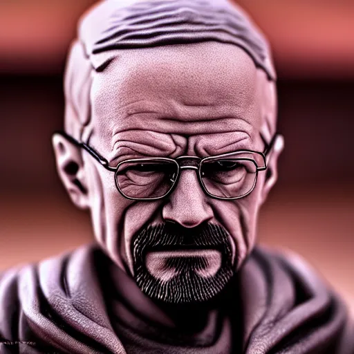 Image similar to macro photo of a miniature walter white figure, canon 8 0 d, canon 1 0 0 mm f / 2. 8, 4 k,