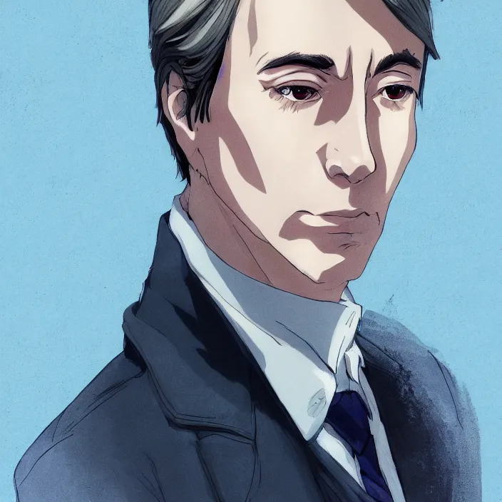 Image similar to portrait of jimmy mcgill, anime fantasy illustration by tomoyuki yamasaki, kyoto studio, madhouse, ufotable, comixwave films, trending on artstation