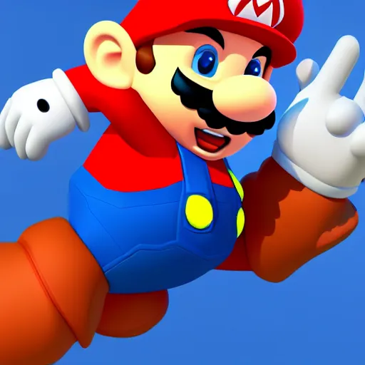 Image similar to low poly mario