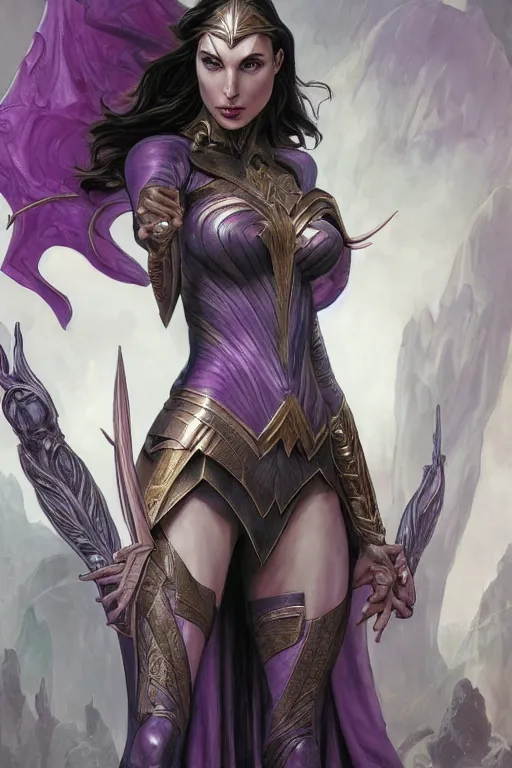 Prompt: gal gadot as a slaanesh cultist, anatomy, cute, fantasy, intricate, elegant, highly detailed, digital painting, 4 k, hdr, concept art, smooth, sharp focus, illustration, art by artgerm and h r giger and alphonse mucha