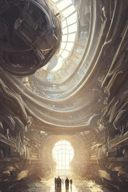 Prompt: magnificent clean and well-lit sci-fi spherical building, intricate, elegant, volumetric lighting, digital painting, highly detailed, artstation, sharp focus, sunny day, utopia, open space, illustration, concept art, ruan jia, steve mccurry