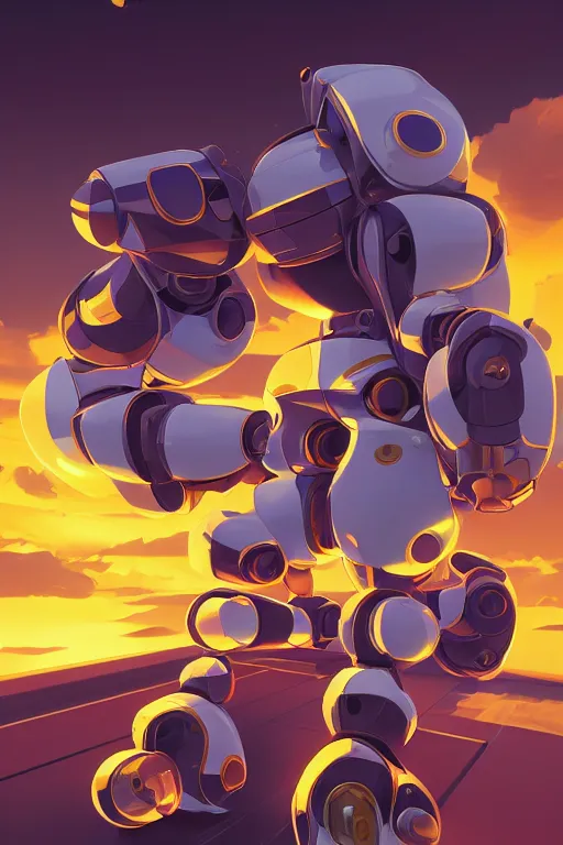 Image similar to metabots medabots medarotto medarot robot minimalist comics, behance hd by jesper ejsing, by rhads, makoto shinkai and lois van baarle, ilya kuvshinov, rossdraws global illumination ray tracing hdr radiating a glowing aura