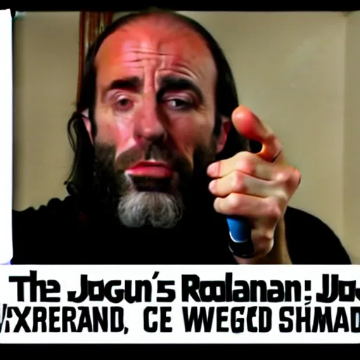 Prompt: the episode of joe rogan interviewing jesus christ while smoking a weed blunt. a cigarette with weed smoked by joe rogan. joe rogan experience.