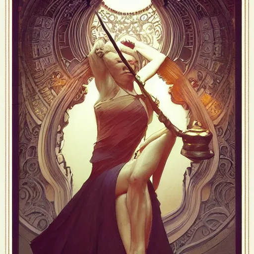 Image similar to Dumbbell, intricate, elegant, highly detailed, digital painting, artstation, concept art, smooth, sharp focus, illustration, art by artgerm and greg rutkowski and alphonse mucha