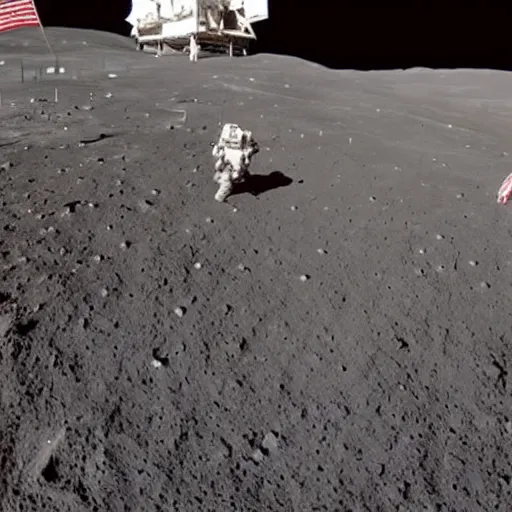 Prompt: gopro footage fighting mark zuckerberg on the moon.