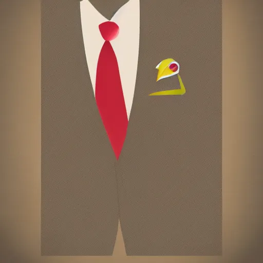Image similar to a high quality photo of a chicken wearing a suit, 8k, digital art