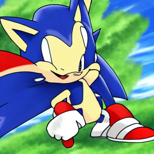 Image similar to pokemon that looks like sonic the hedgehog in pokemon style