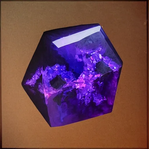 Image similar to Enormous floating dark-purple crystal shard 🎨🖌️