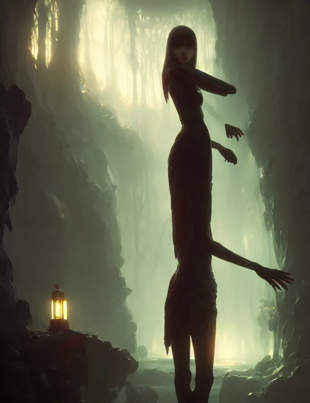 Prompt: gentle vampire, slender girl, wonderful eyes, 8 k hd, unreal engine, octane visualization in the artistic style of finnian mcmanus, john park and greg rutkowski, shining light, detailed and complex environment, art station trends, beautiful colors