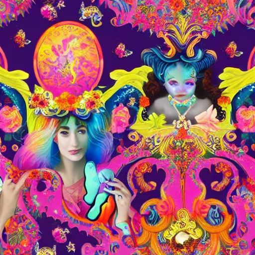 Image similar to Lisa Frank and Baroque collaboration