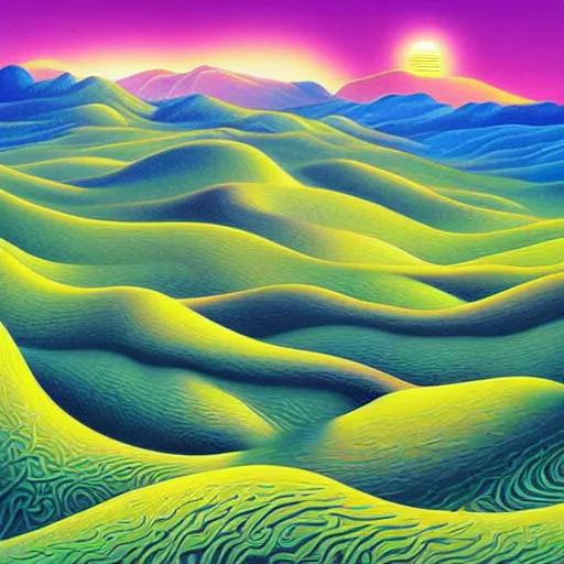 Prompt: a vivid landscape, an ultrafine detailed painting by rafal olbinski, skeuomorphic, a simple vector based illustration, pop surrealism, airbrush art, minimalist, very detailed, behance contest winner, by ross tran, detailed painting, artgerm