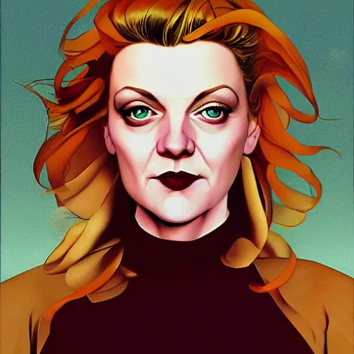 Prompt: comic art by joshua middleton, actress, sheryl lee as laura palmer in the tv show, twin peaks,