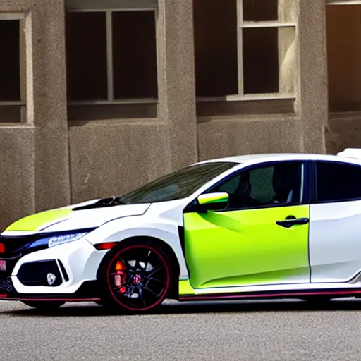 Image similar to honda civic type r in a bubble