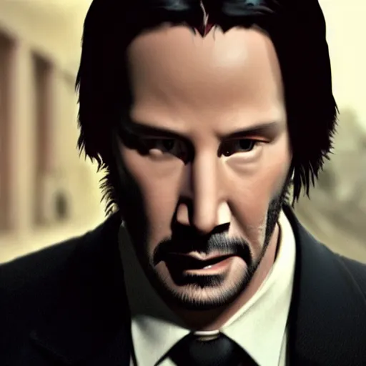 Prompt: film still of keanu reeves as clark gable in gone with wing, gameplay, 8 k, hd