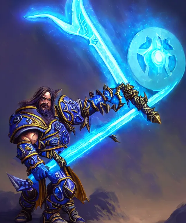 Image similar to bright weapon of warcraft blizzard weapon art, a spiral magic staff, bokeh. bright art masterpiece artstation. 8k, sharp high quality illustration in style of Jose Daniel Cabrera Pena and Leonid Kozienko, blue colored theme, concept art by Tooth Wu,