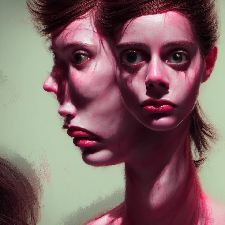 Image similar to bright realistic todd solondz, anorexic, diffuse lighting, fantasy, intricate, elegant, highly detailed, lifelike, photorealistic, digital painting, artstation, illustration, concept art, smooth, sharp focus, art by francis bacon