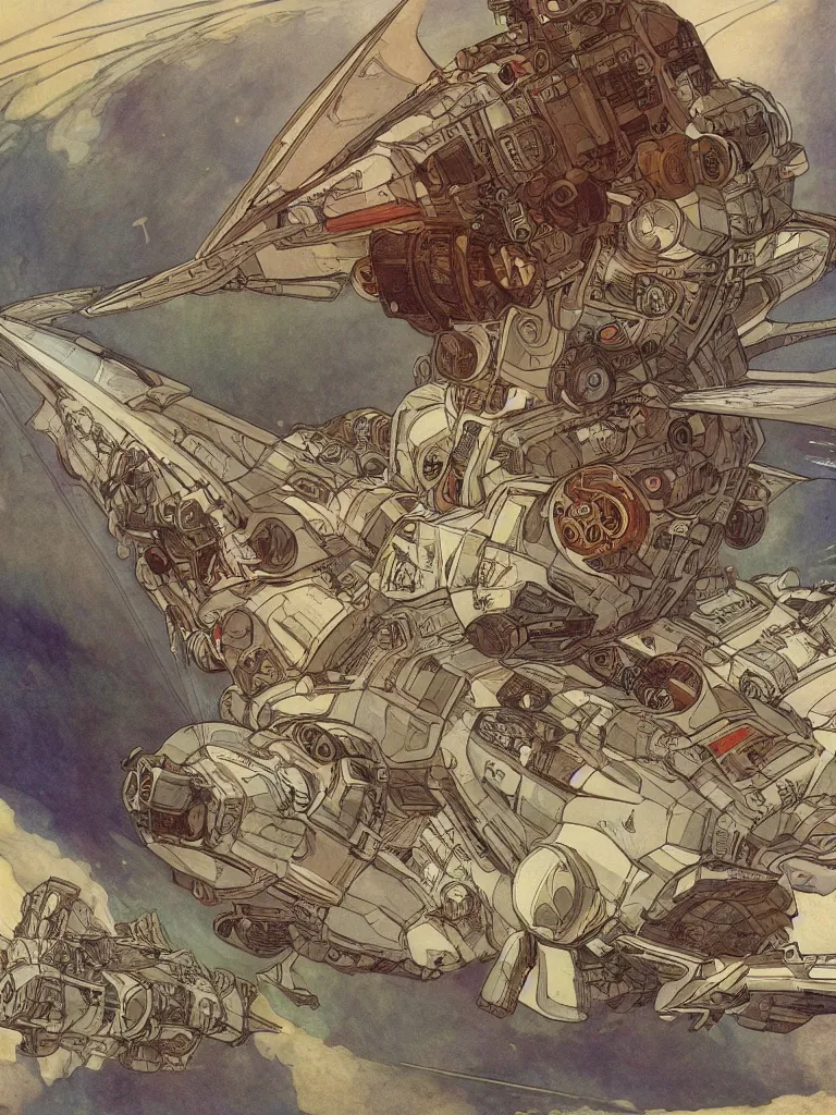 Prompt: Highly-detailed spaceship travelling at warp speed, by Mucha, trending on ArtStation