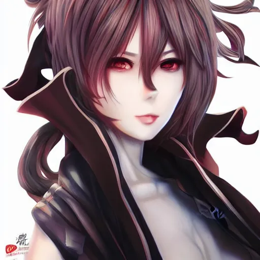 Image similar to anime man,asian features,Character art by artgerm NCSOFT Tsuyoshi Nagano