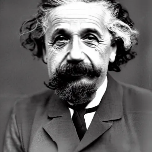 Prompt: bearded albert einstein