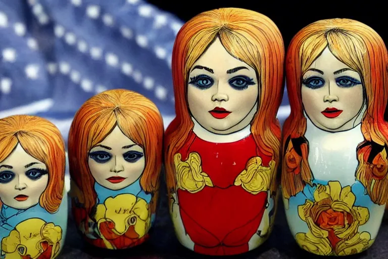 Prompt: donald trump as russian doll