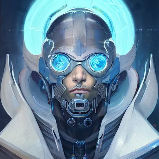 Image similar to a portrait of a handsome cybernetic warrior, cyberpunk concept art by pete mohrbacher and wlop and artgerm and josan gonzales, digital art, highly detailed, intricate, sci-fi, sharp focus, Trending on Artstation HQ, deviantart, unreal engine 5, 4K UHD image