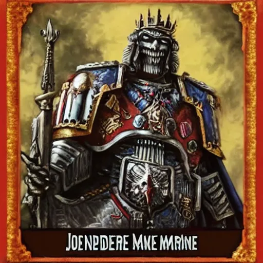 Prompt: joe biden as the emperor of mankind from warhammer 4 0 k, portrait