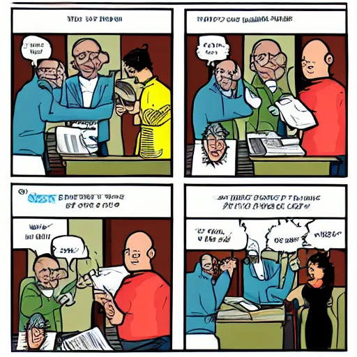 Image similar to comic strip about office ce fovererace